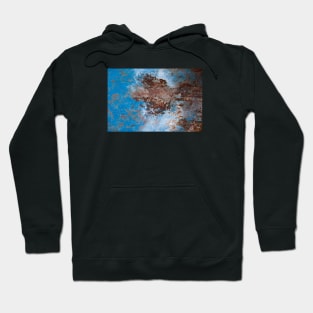 Painted and rusted wall Hoodie